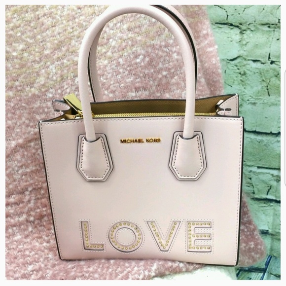 Michael Kors NWT Blush LOVE Mercer Saffiano Bag - Picture 7 of 8